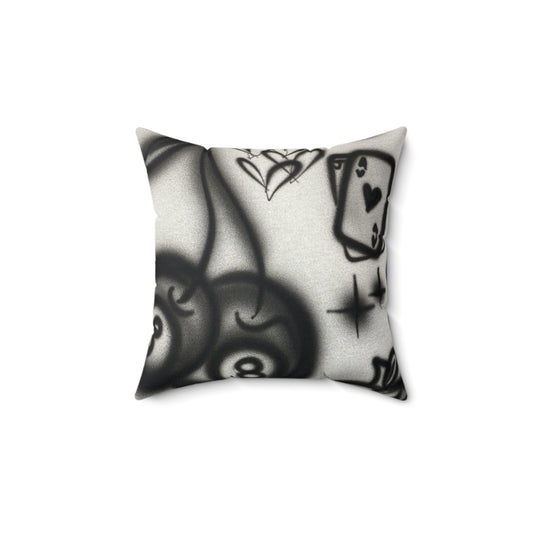 "hidden ace" airbrush pillow