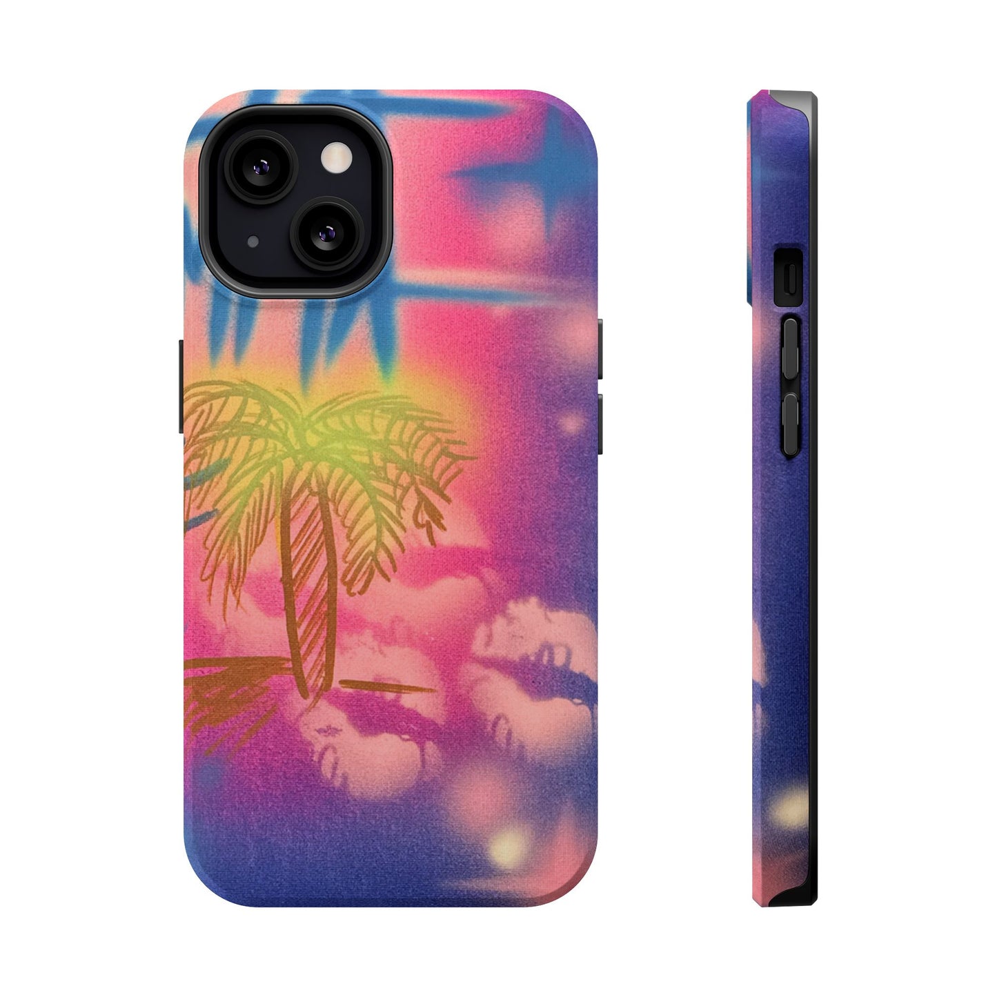 MagSafe "glowy night" airbrush iPhone case
