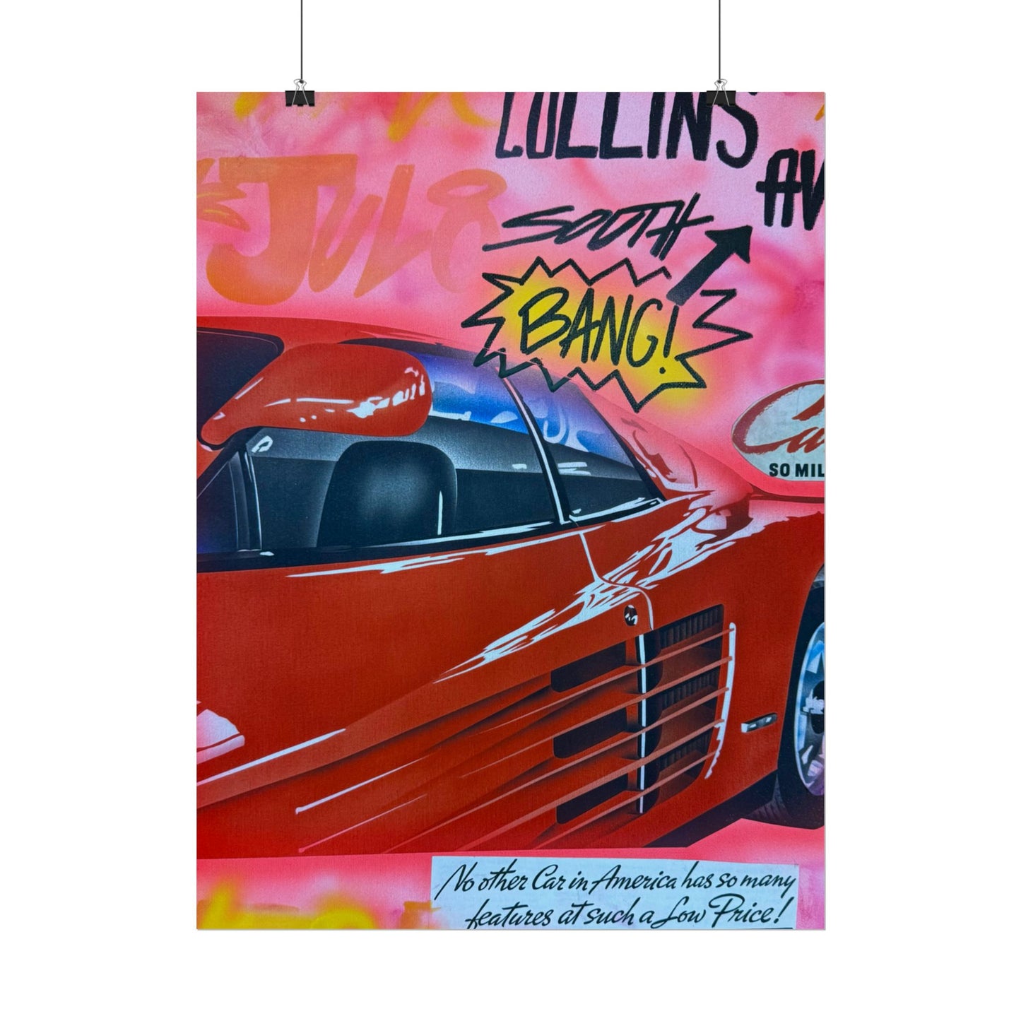 "miami momentos" airbrush rolled print