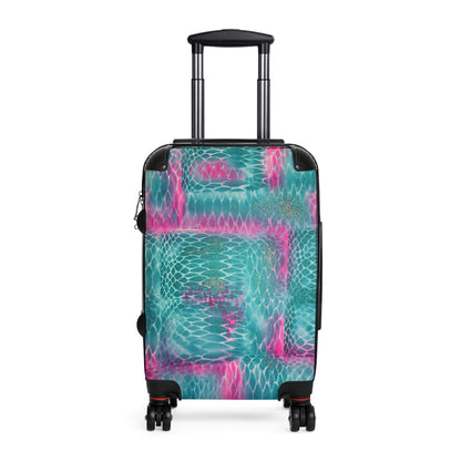 "snakeskin" airbrush suitcase