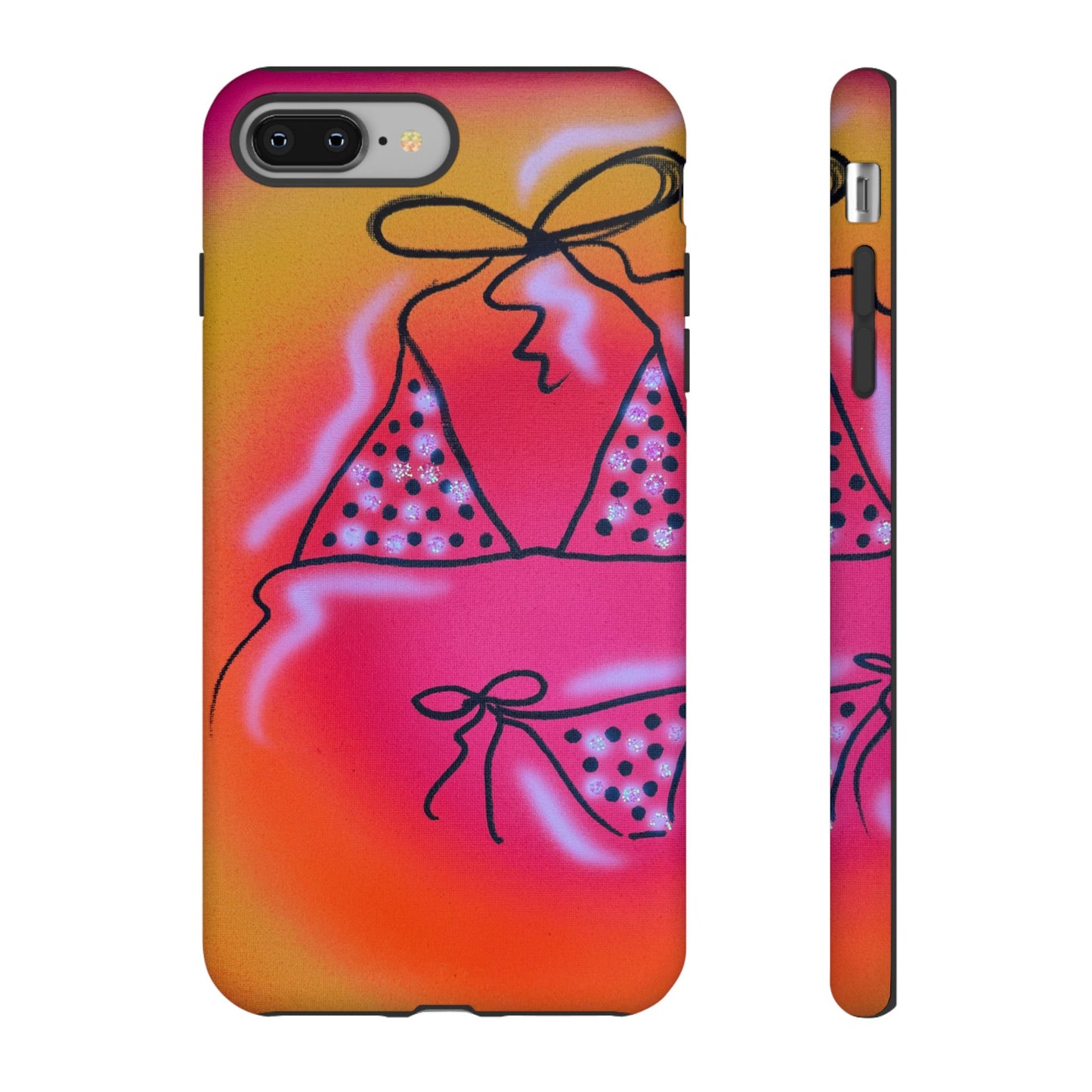 "glitter bikini" airbrush iPhone case
