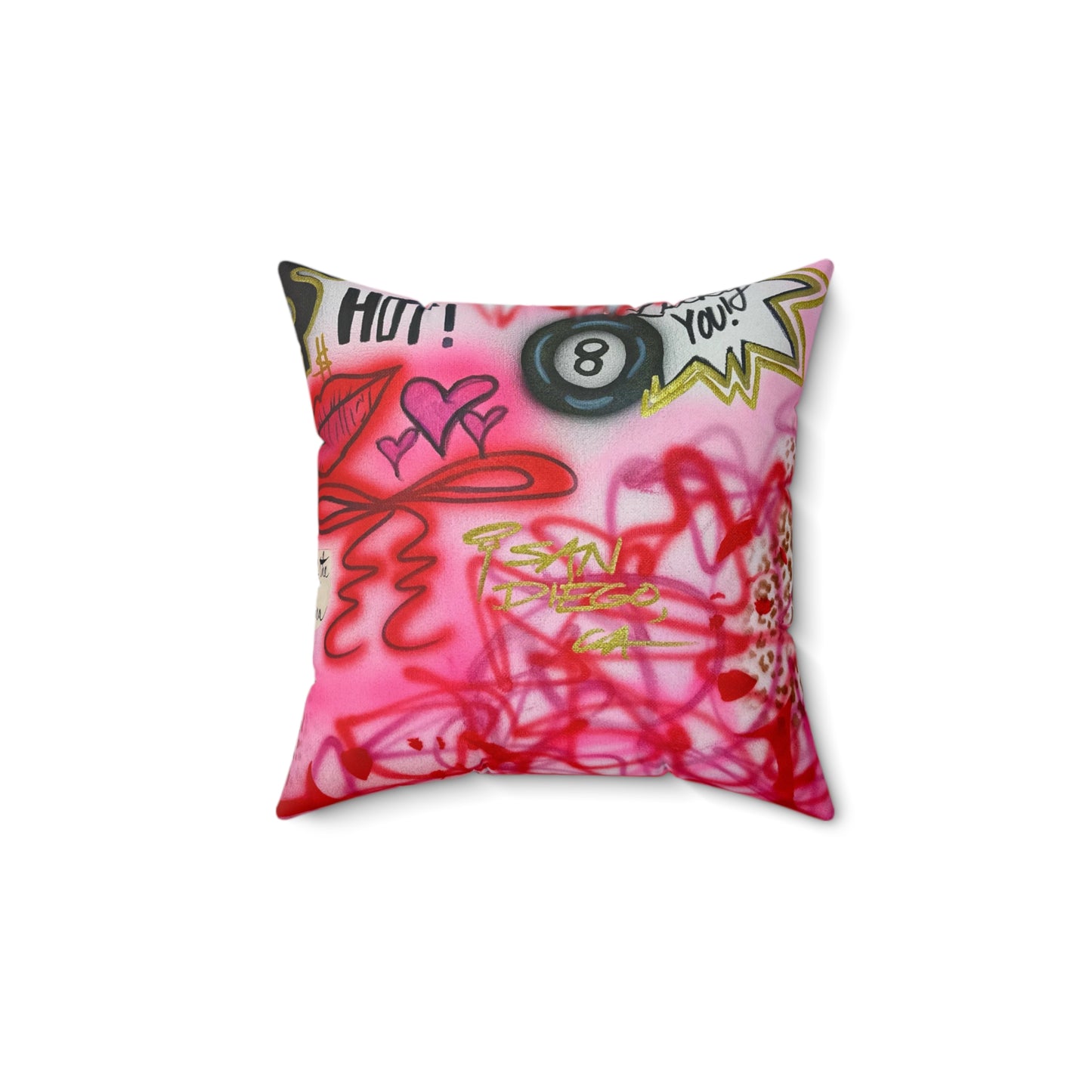 "IT girl" airbrush pillow