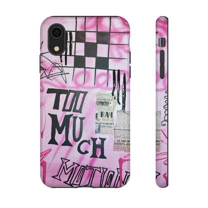 “too much motion" airbrush iPhone case