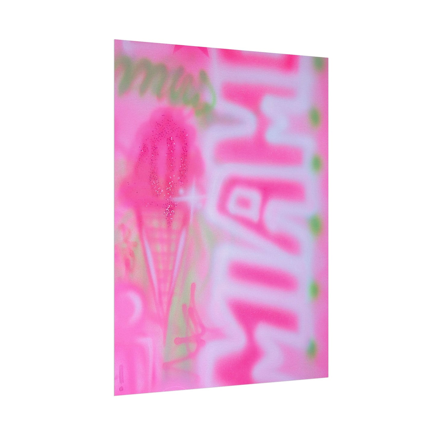 "sunset sorbet" airbrush rolled print