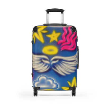 "celestial halo" airbrush suitcase