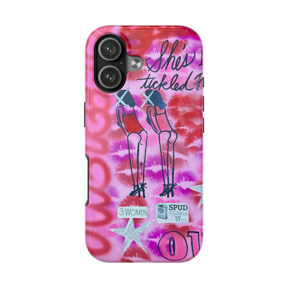 "tickled pink" airbrush iPhone case