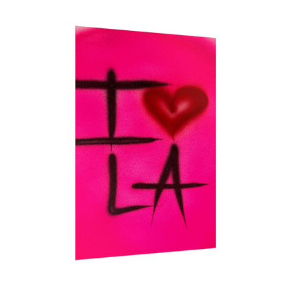 "i <3 LA" airbrush rolled print