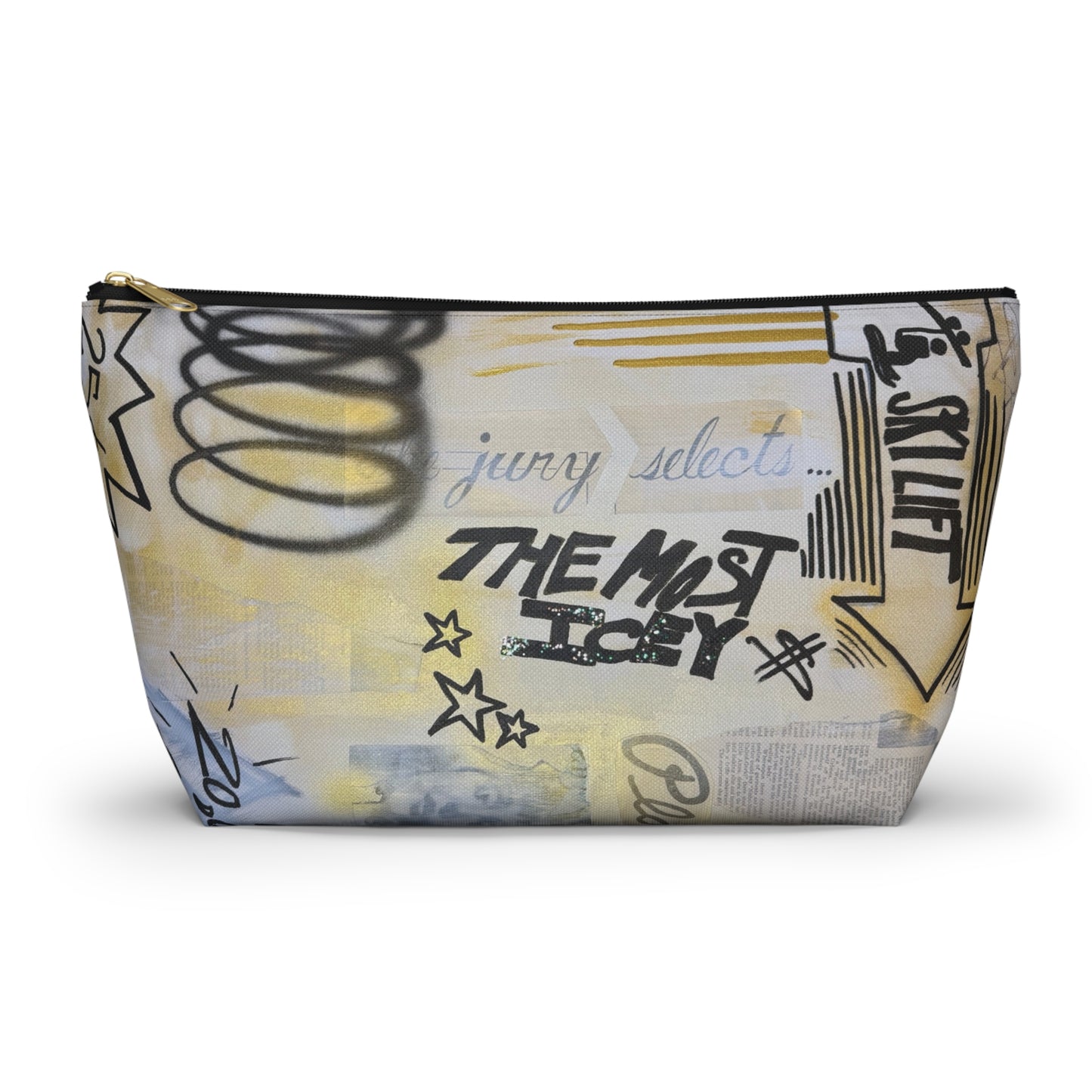"golden glacier" airbrush makeup pouch