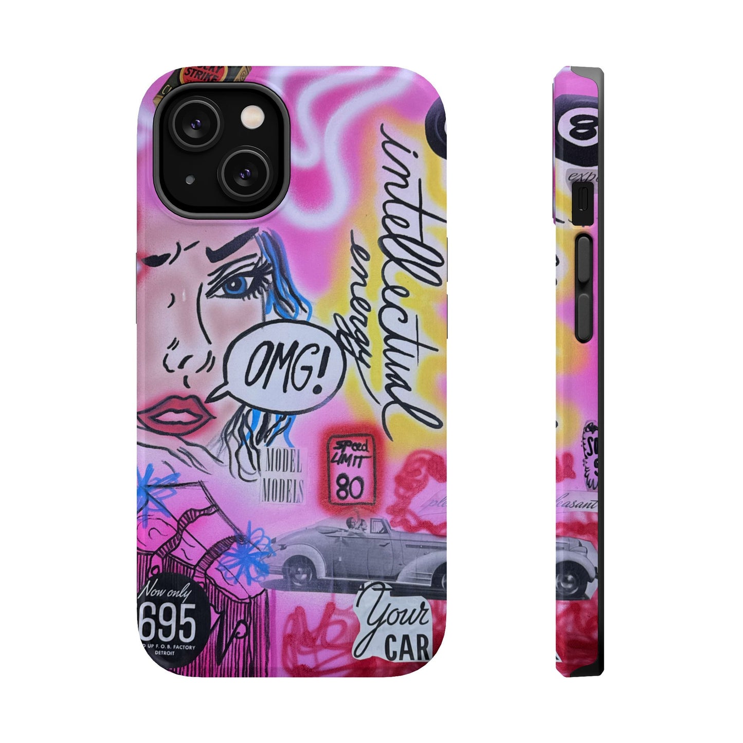 MagSafe "intellectual energy" airbrush iPhone case