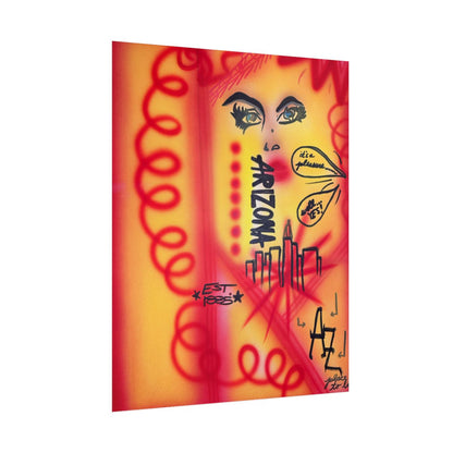 "tempe, arizona" airbrush rolled print