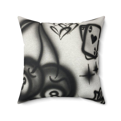 "hidden ace" airbrush pillow
