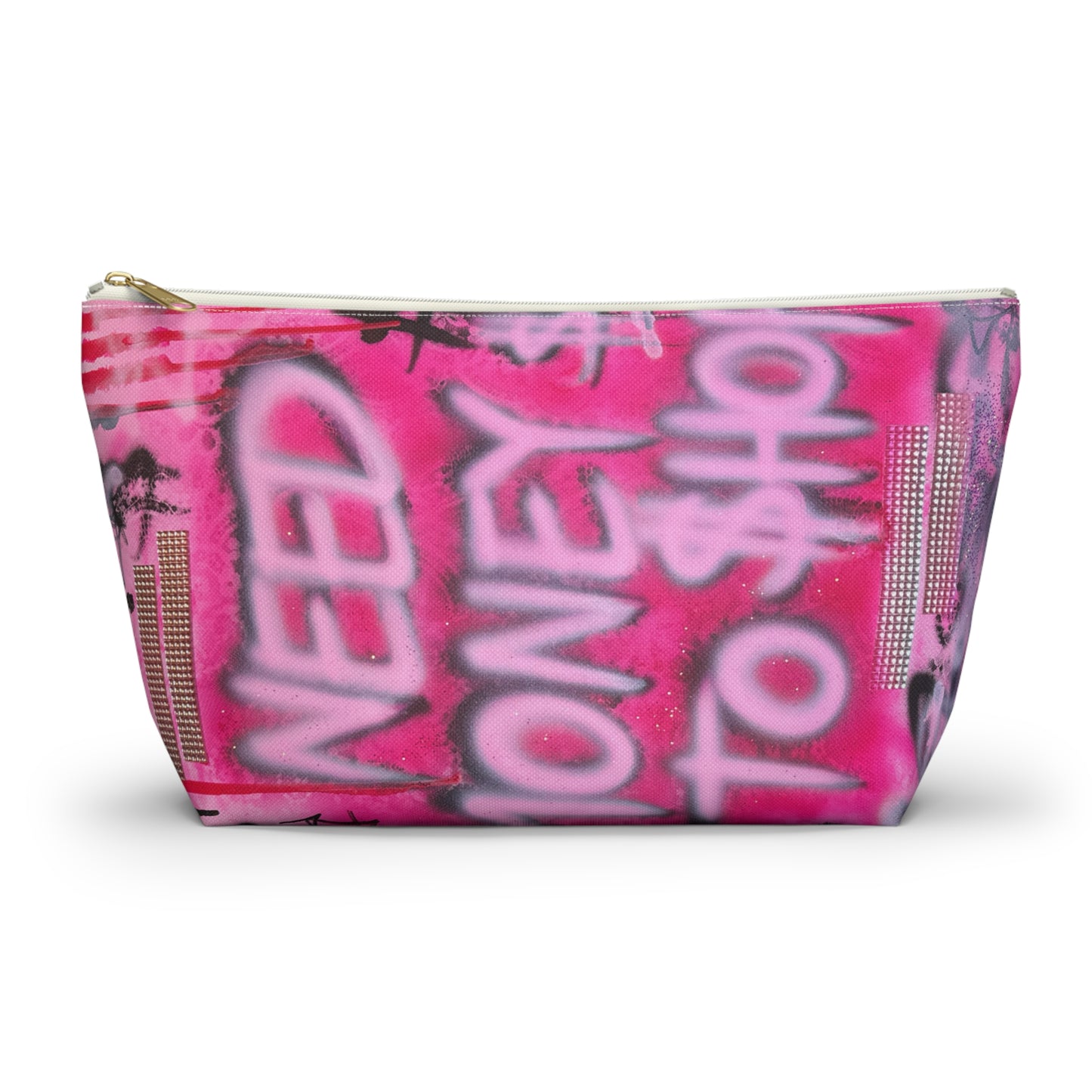 "need $$ to shop" airbrush makeup pouch