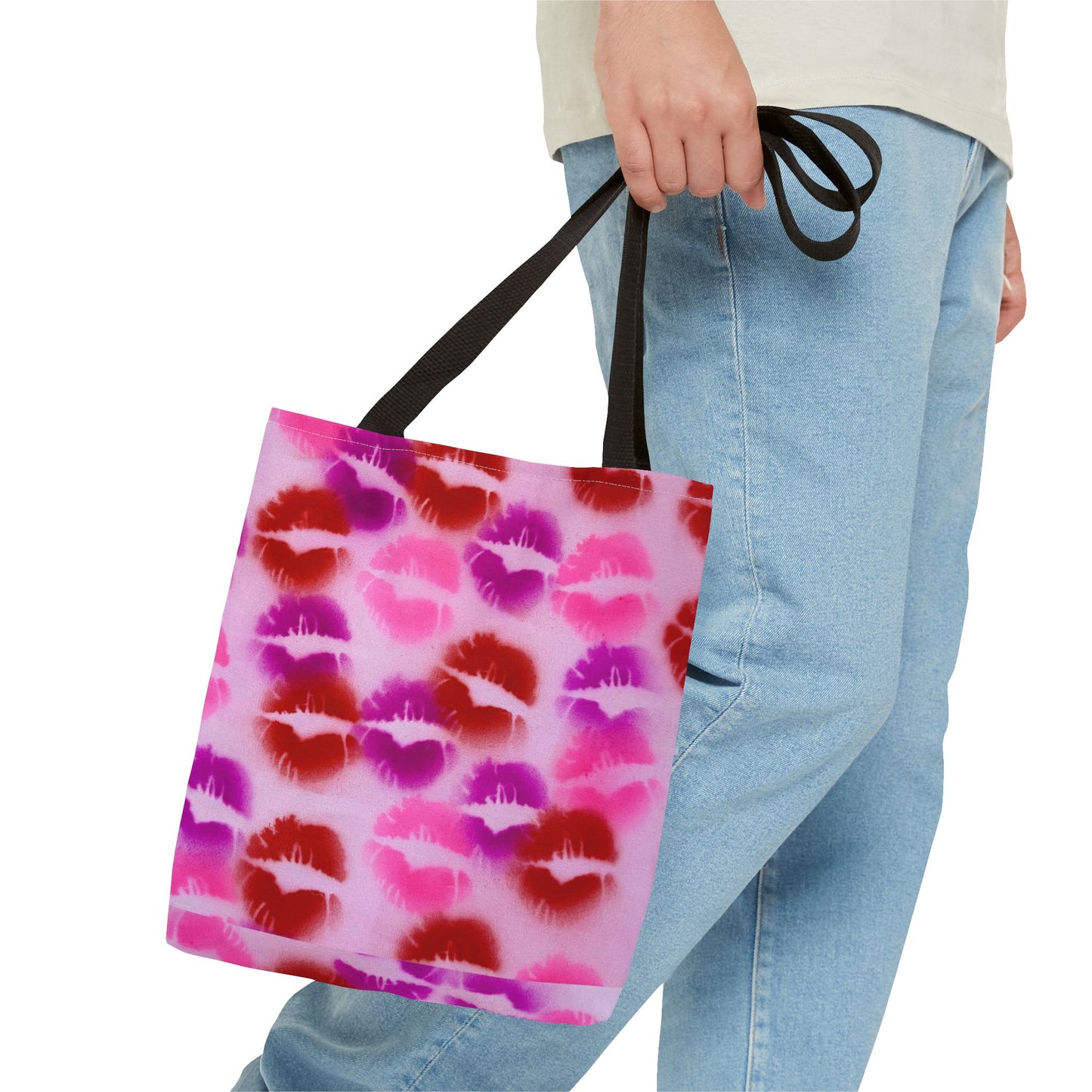 "mwah!" airbrush tote bag