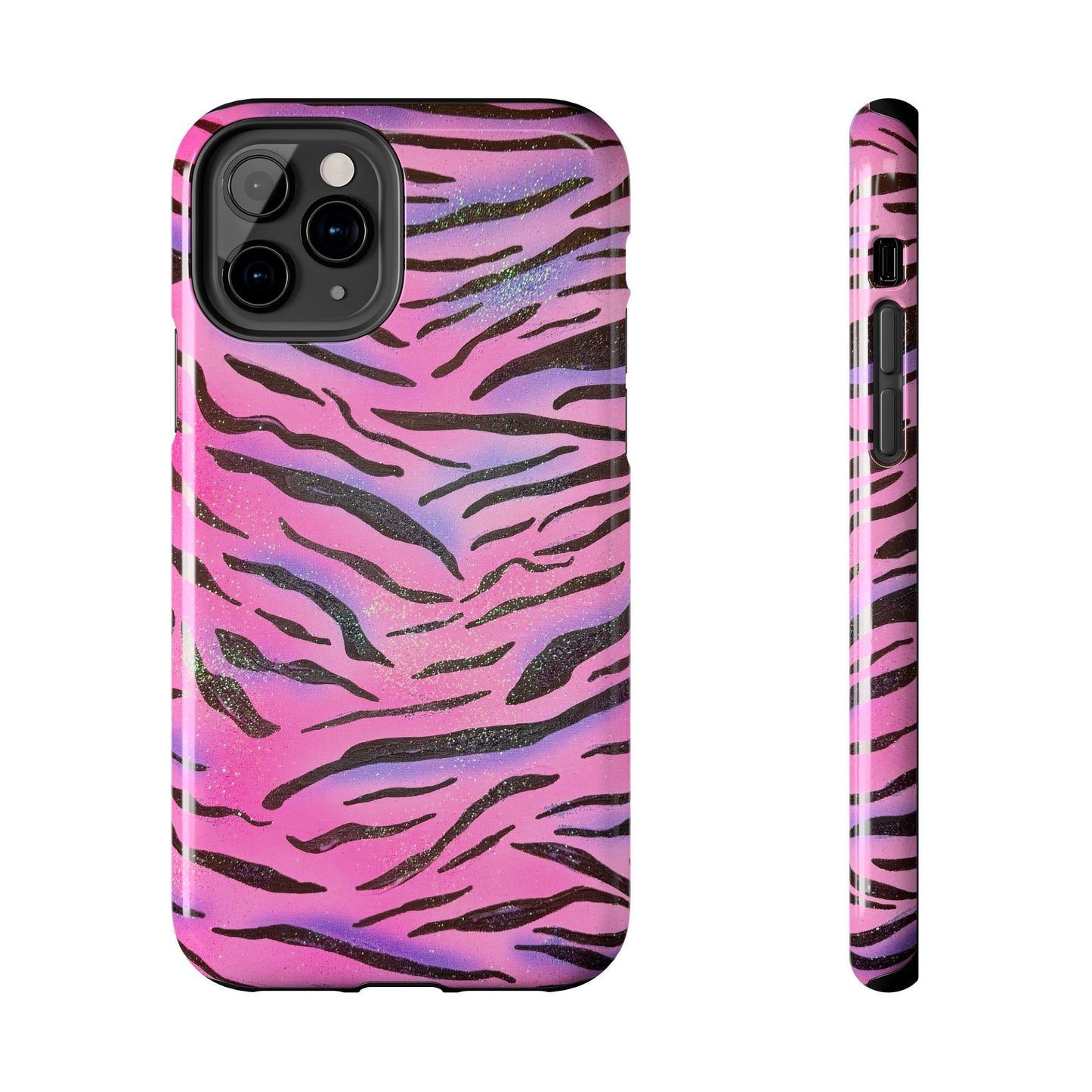"glitter zebra" airbrush iPhone case