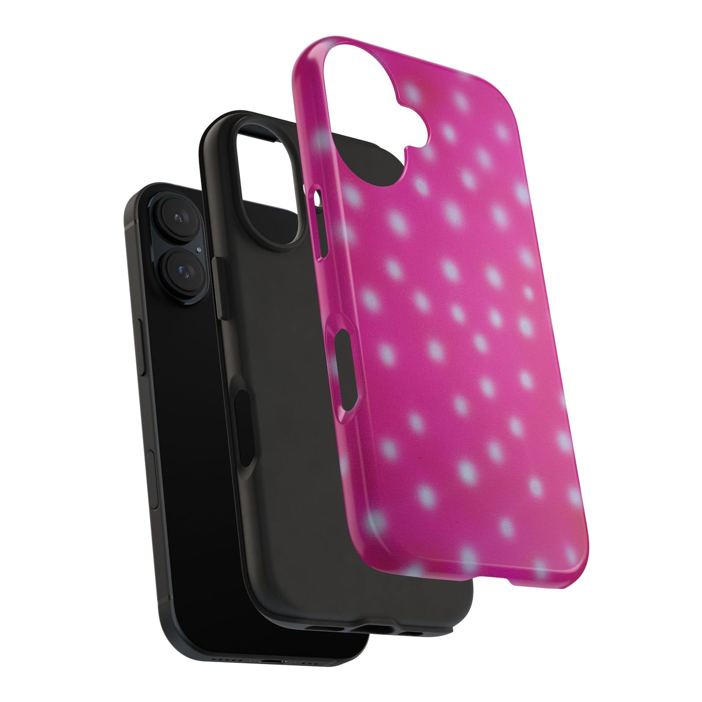 "bubblegum polka dot" airbrush iPhone case