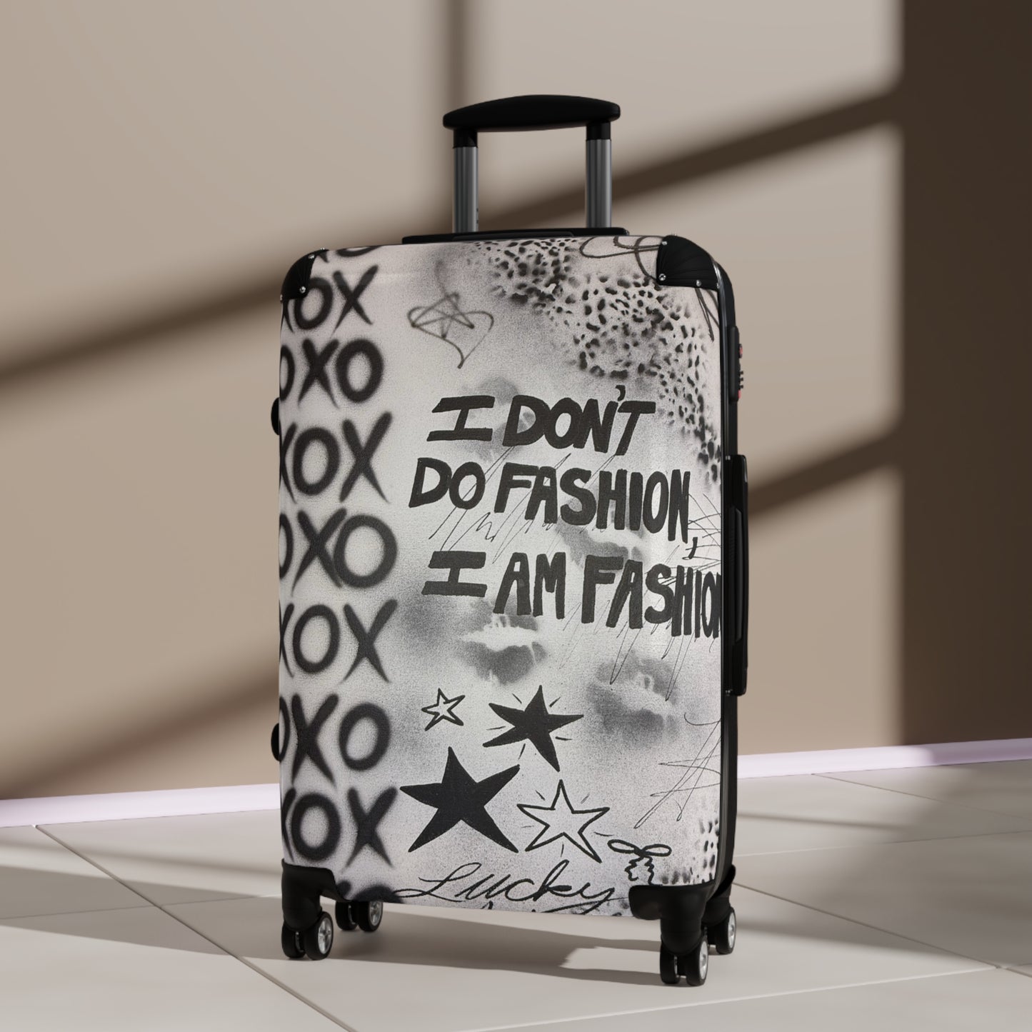 "i am fashion" airbrush suitcase