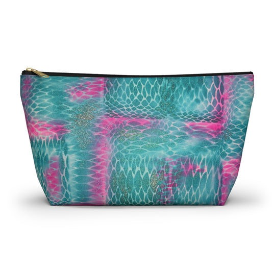 "snake skin" airbrush makeup pouch