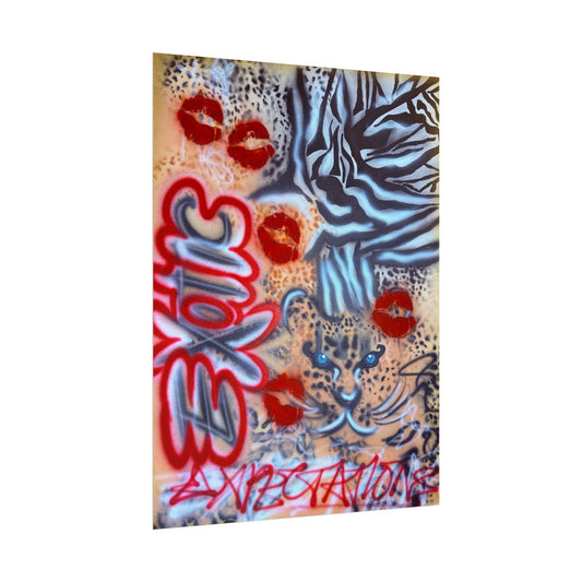 "exotic expectations" airbrush rolled print