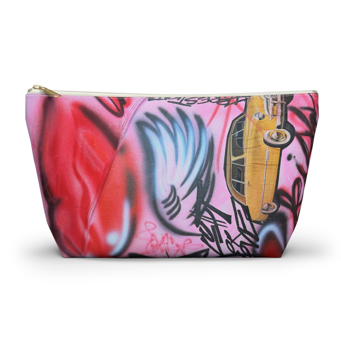 "lust or love" airbrush makeup pouch