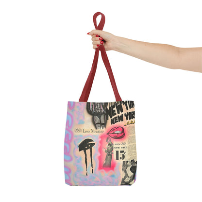 "new york, new york" airbrush tote bag
