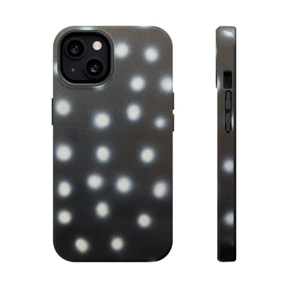 MagSafe "coconut noir polka dot" airbrush iPhone case