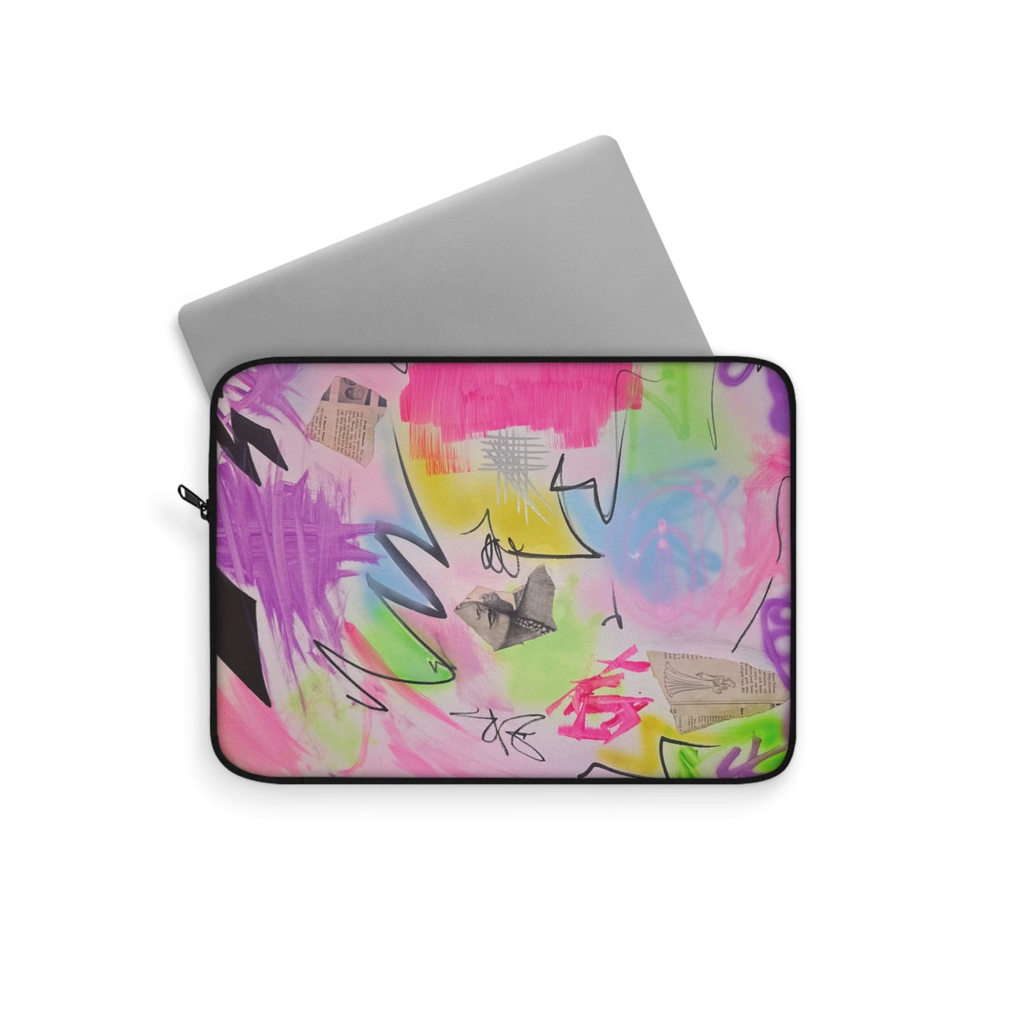 "pastel static" airbrush laptop sleeve