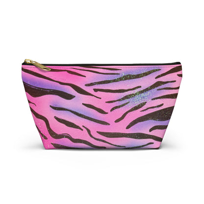 "zebra glitter" airbrush makeup pouch