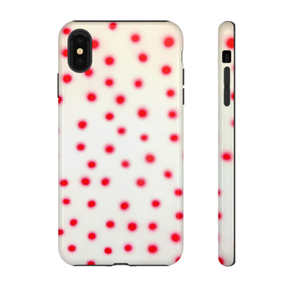 "vanilla cherry polka dot" airbrush iPhone case