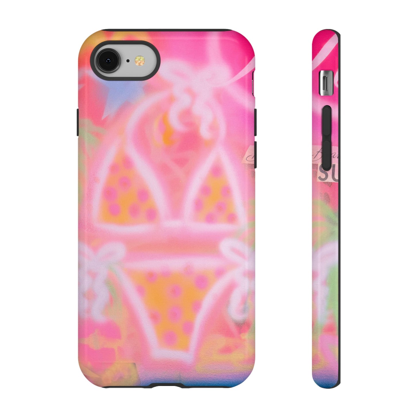 "yellow polka dot bikini" airbrush iPhone case