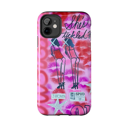 "tickled pink" airbrush iPhone case