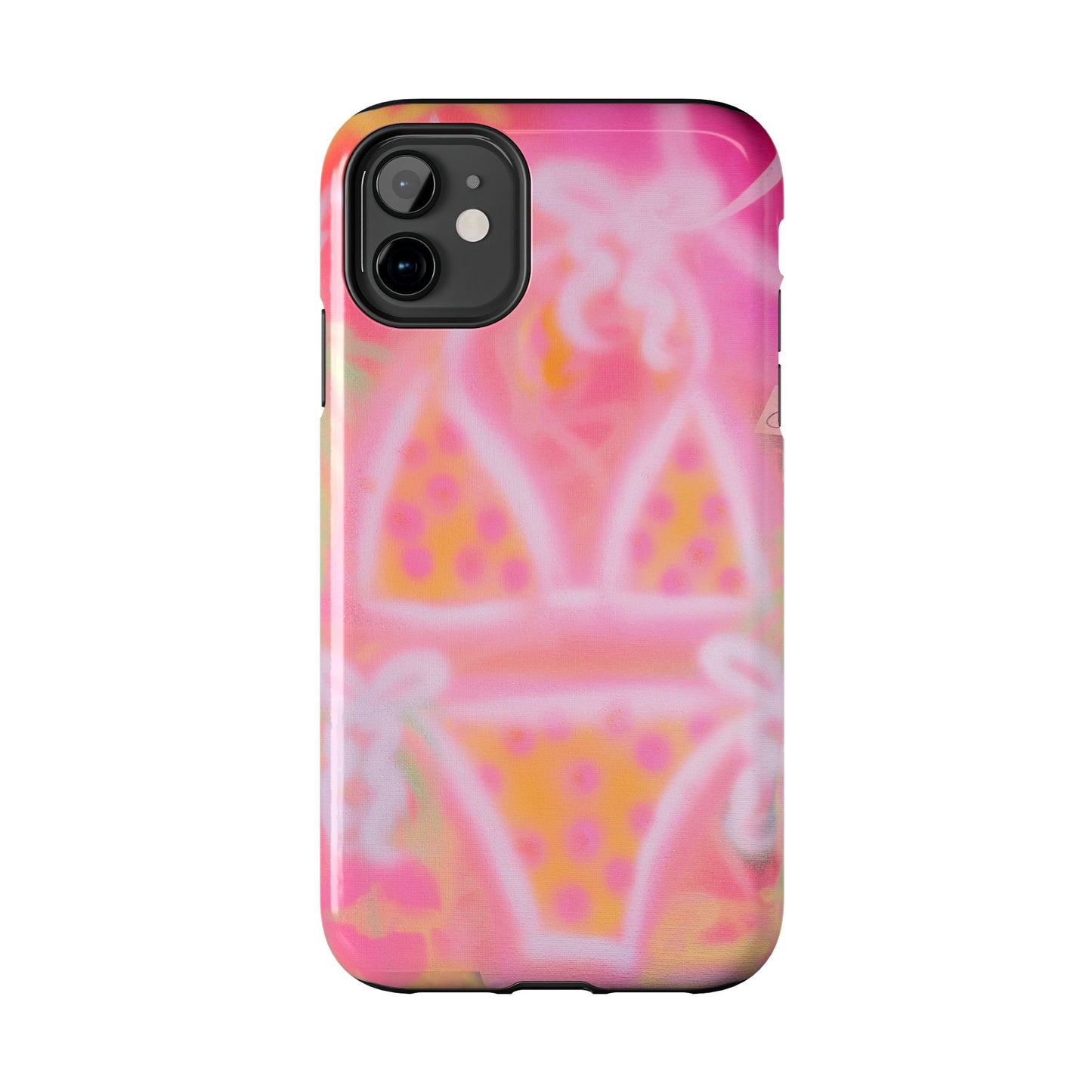 "yellow polka dot bikini" airbrush iPhone case