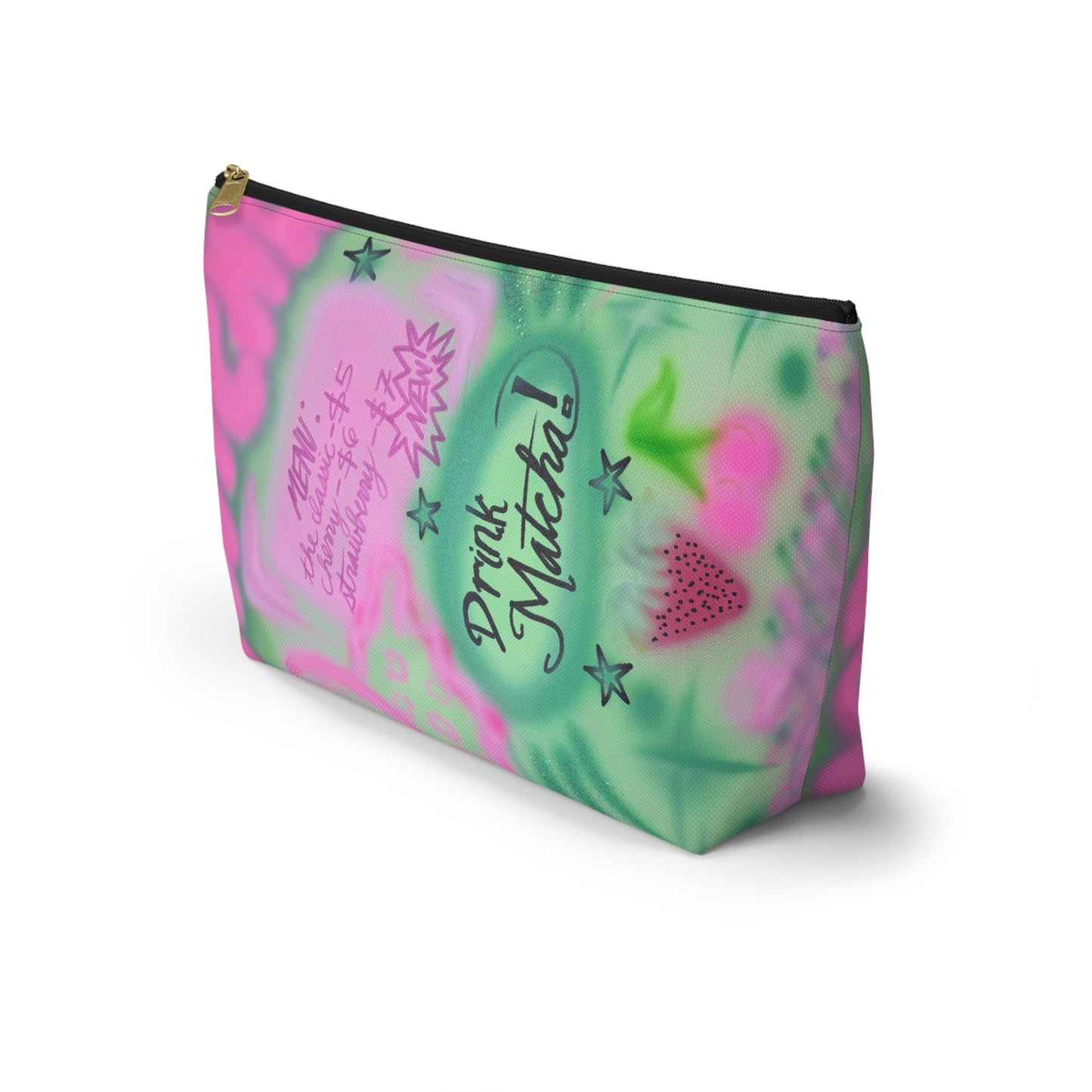 "matcha!" airbrush makeup pouch