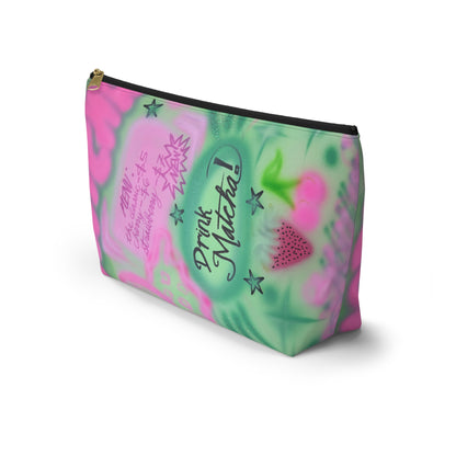 "matcha!" airbrush makeup pouch