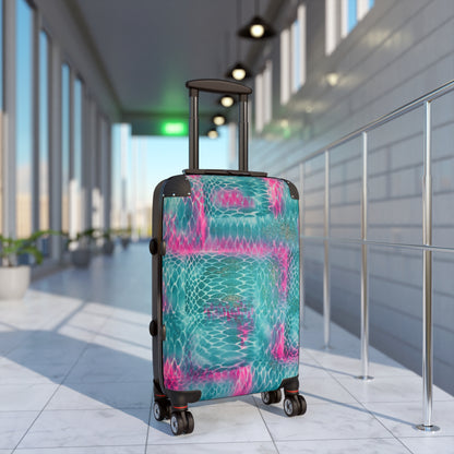 "snakeskin" airbrush suitcase
