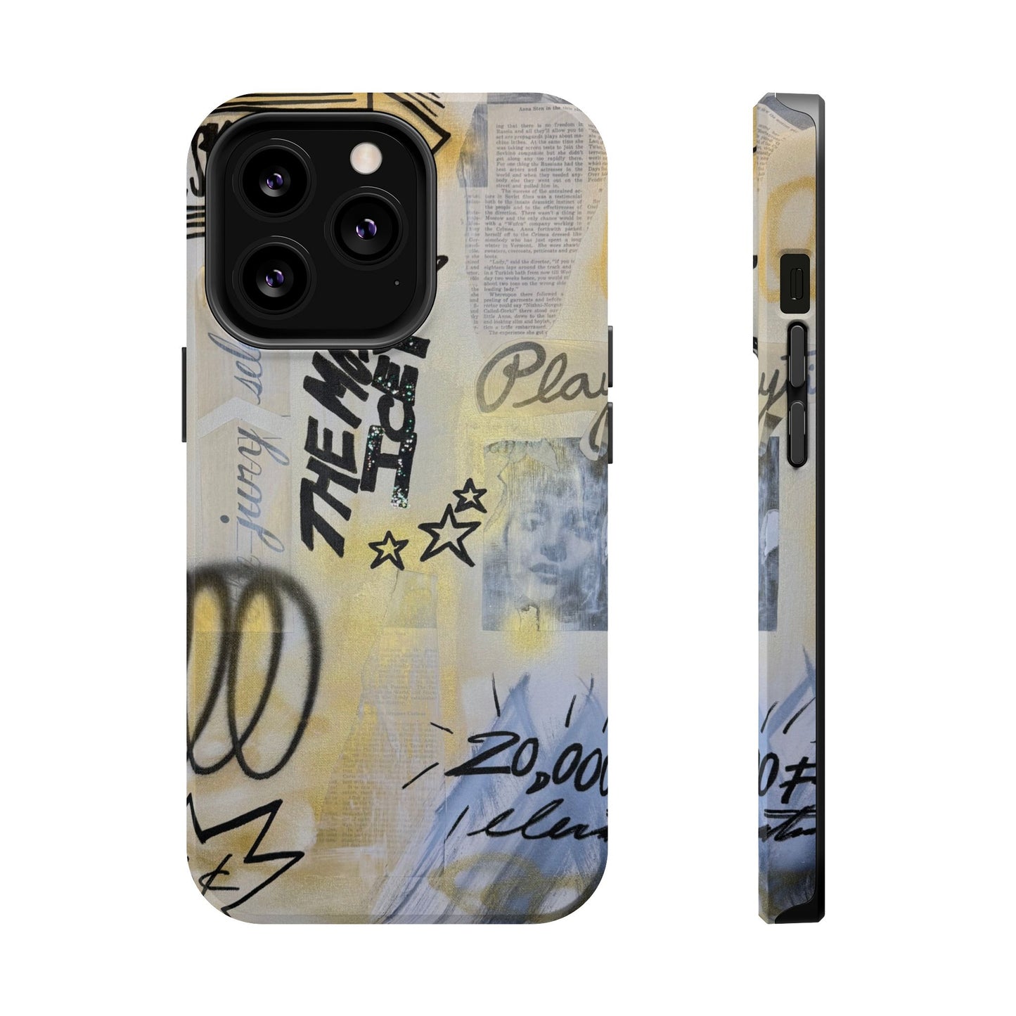 MagSafe "golden glacier" airbrush iPhone case