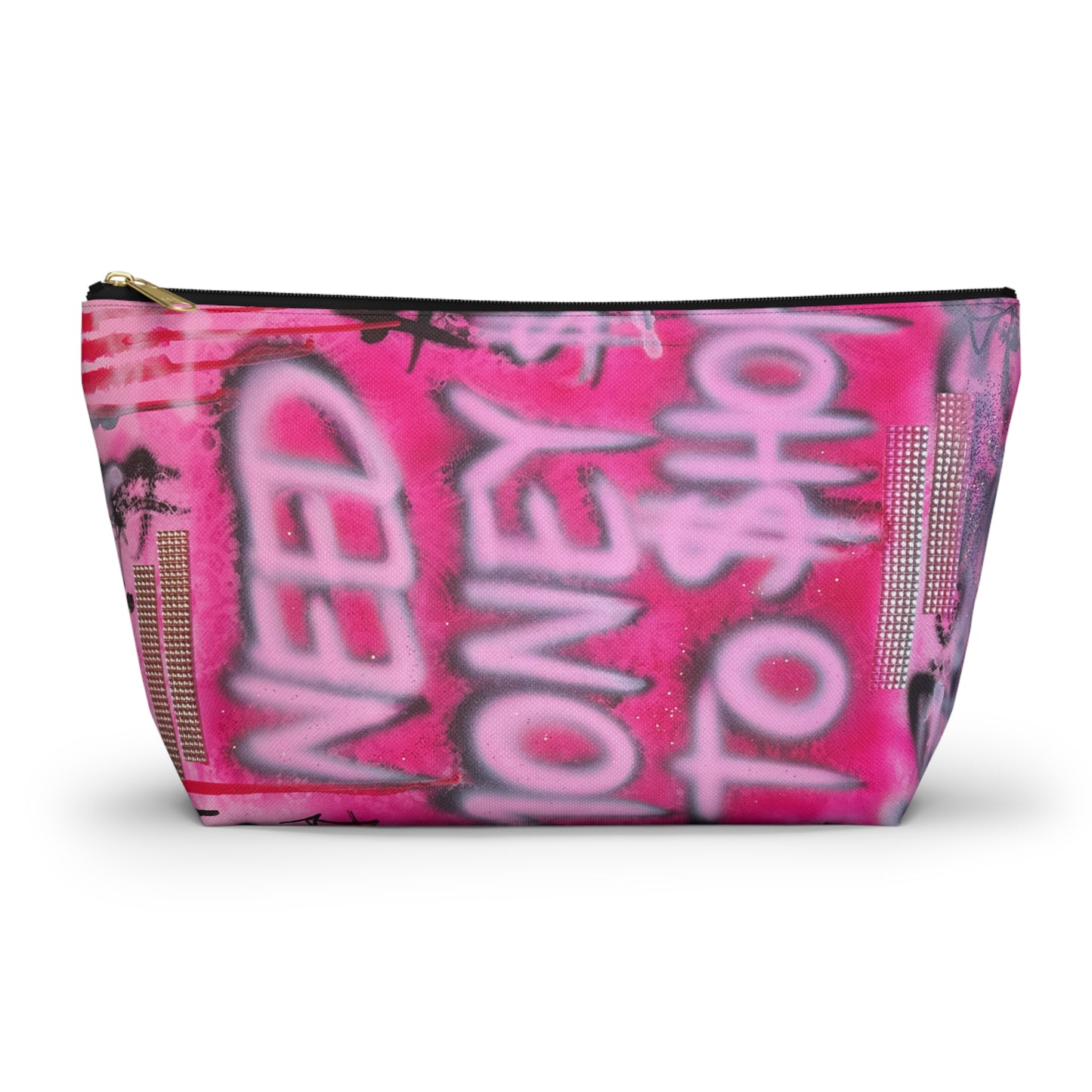 "need $$ to shop" airbrush makeup pouch