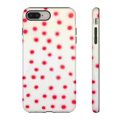 "vanilla cherry polka dot" airbrush iPhone case