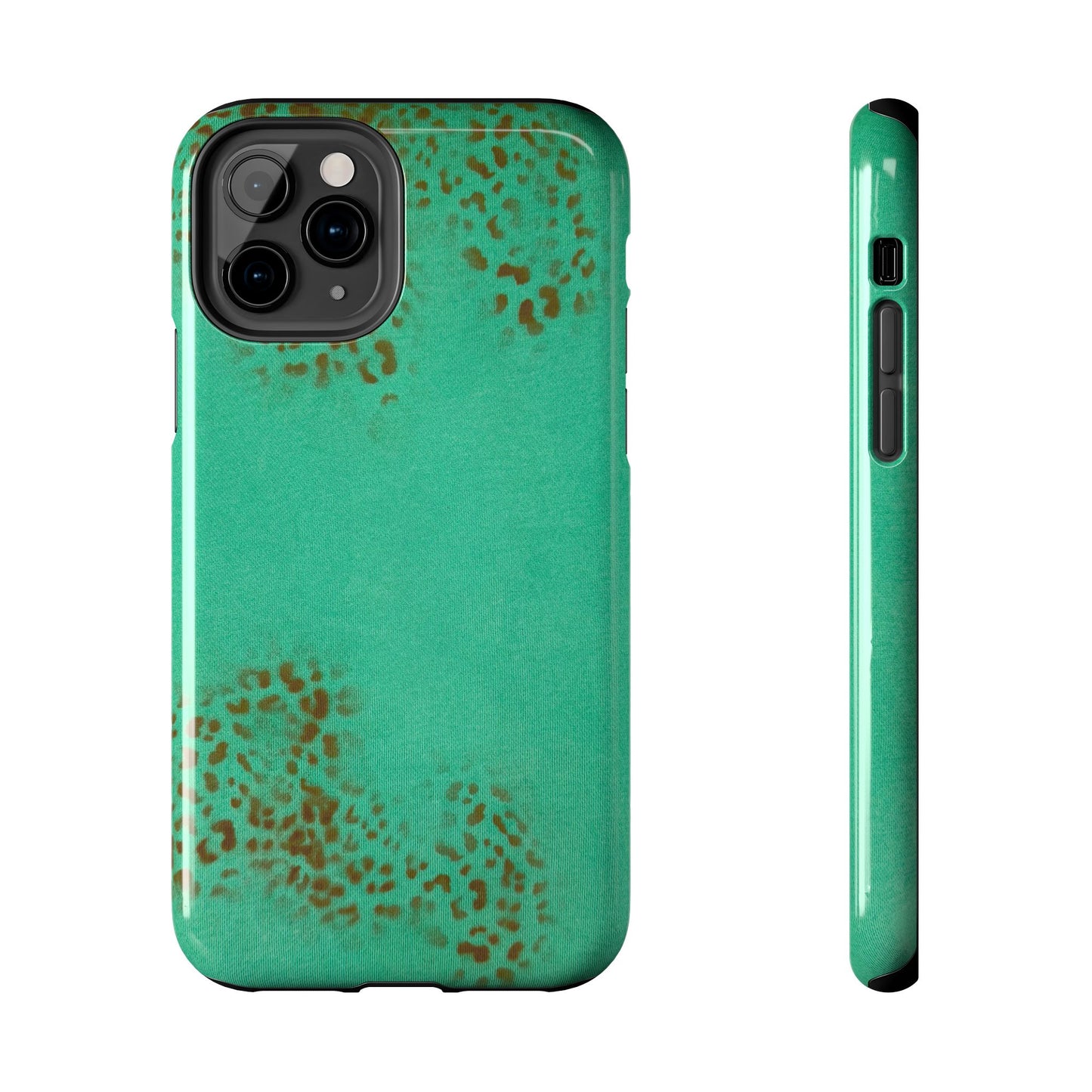 "teal cheetah" airbrush iPhone case