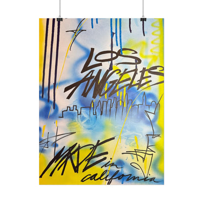 "los angeles" airbrush rolled print