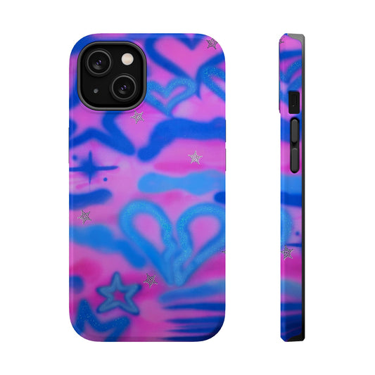 MagSafe "blue camo" airbrush iPhone case