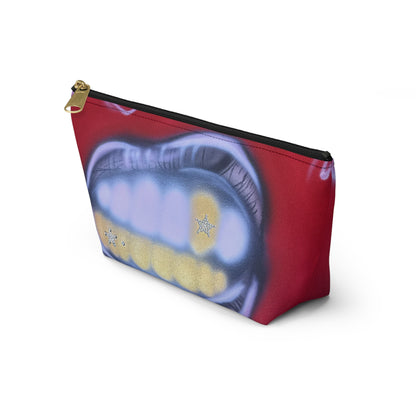 "bite me bling" airbrush makeup pouch