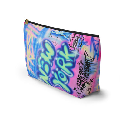 "spending $$ is my talent" airbrush makeup pouch