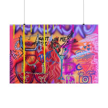 "shots on me!" airbrush horizontal print