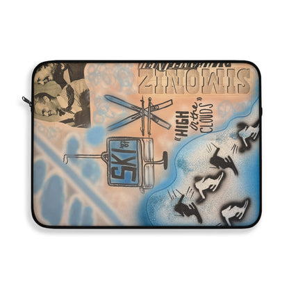 "high in the clouds" airbrush laptop sleeve