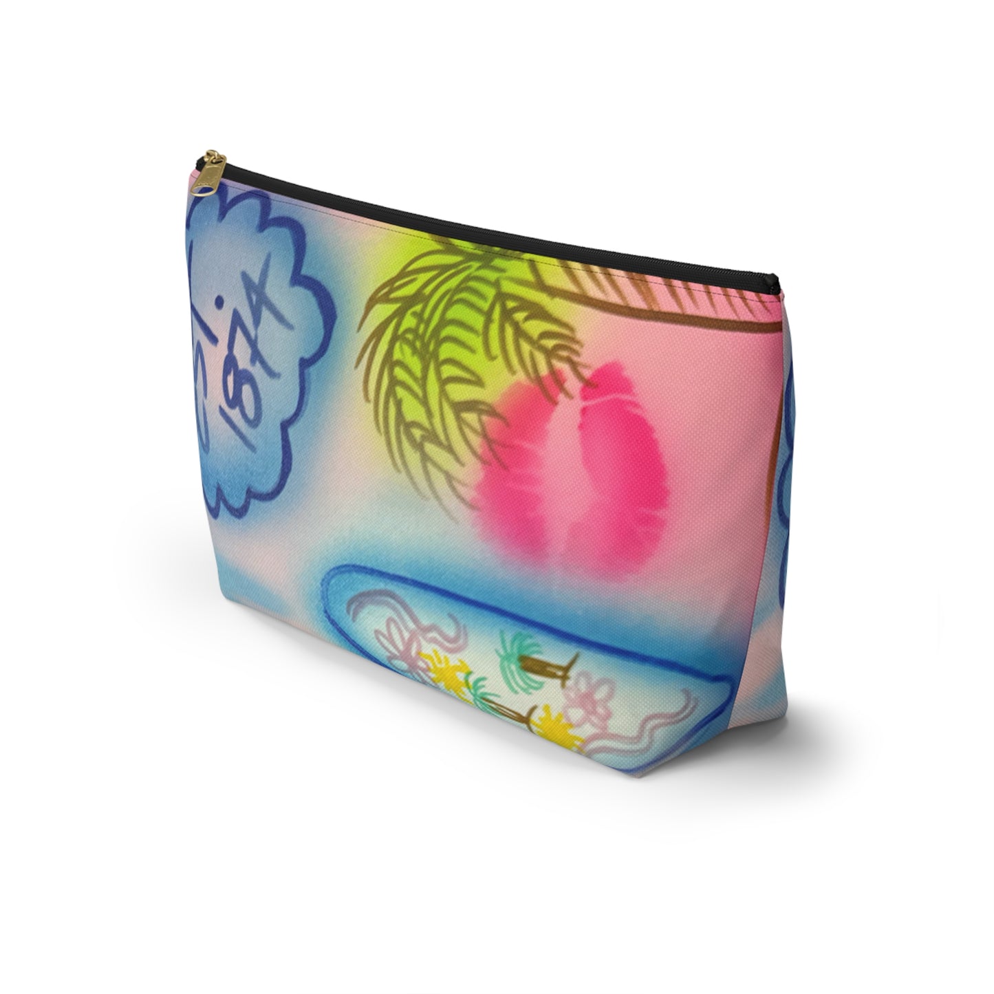"in the wave" airbrush makeup pouch