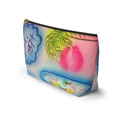 "in the wave" airbrush makeup pouch
