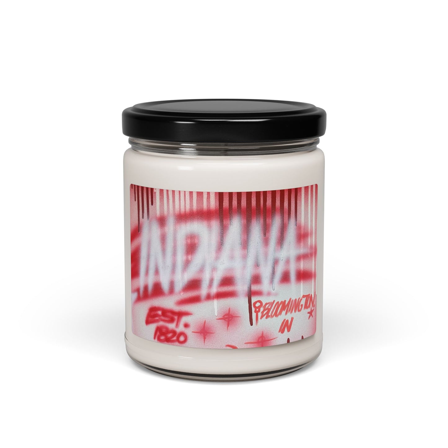 "indiana" airbrush soy candle