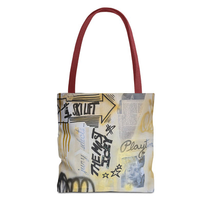 "golden glacier" airbrush tote bag