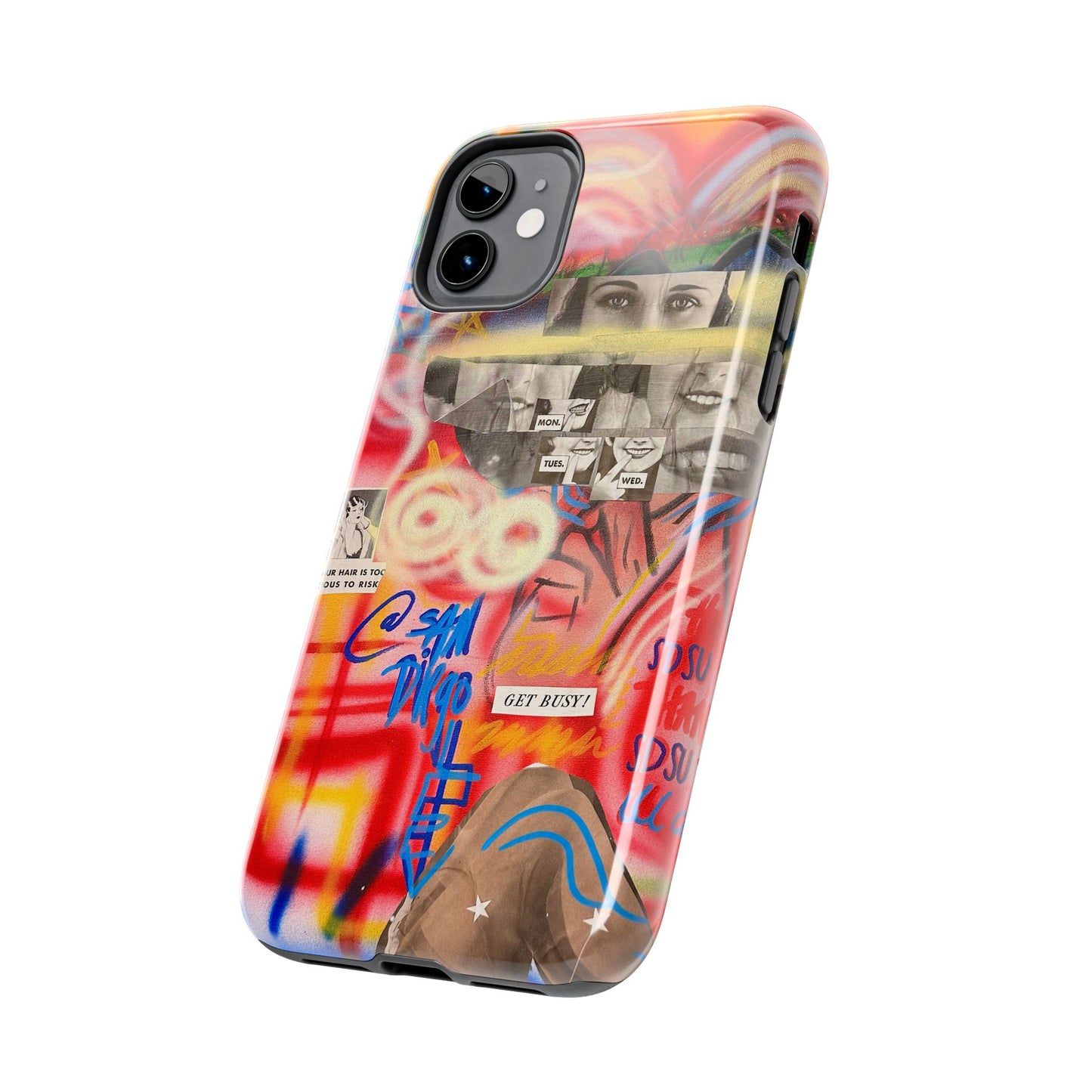 "get busy!" airbrush iPhone case
