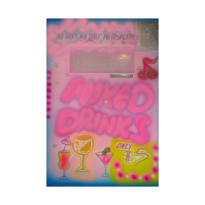 "mixed drinks" airbrush rolled print
